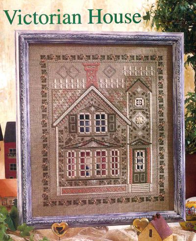 Вышивка крестом Викторианский домик - хардангер