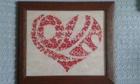схема вышивки монохромное сердце