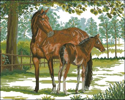 Вышивка крестом На летней прогулке