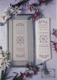 схема вышивки семплера лунная орхидея с использованием различных декоративных швов