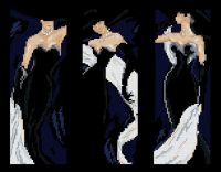 схема для вышивки крестом Девичье трио