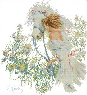 Lanarte 33829 Horse &amp; Flowers