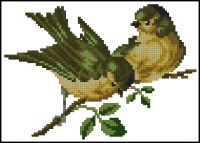 Вышивка крестом Певчие птички