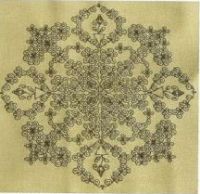  схема вышивки волшебная снежинка с использованием техники блекворк