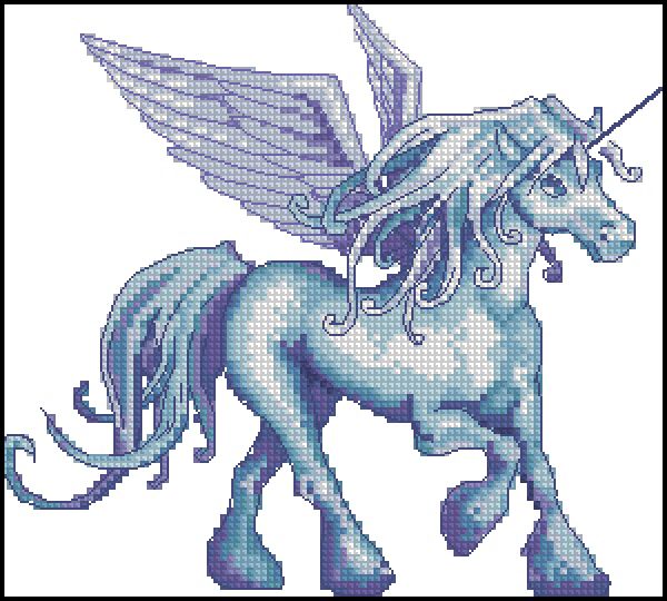 Вышивка крестом Единорожек