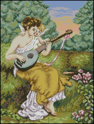 схема вышивки крестом ангельский дуэт от чудесных мгновений