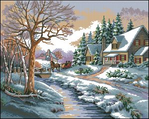 Зимний пейзаж - у реки