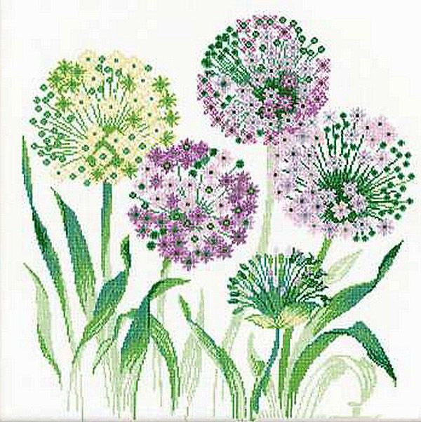 Вышивка крестом Одуванчиковая подушка