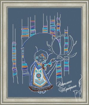 Девочка с оленем (ночь)