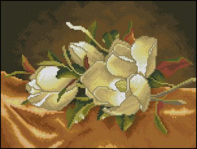 Вышивка крестом Магнолия - натюрморт