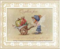 схема для вышивки крестом садовая фея