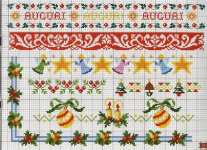 Вышивка крестом Бордюры для скатертей и салфеток 10