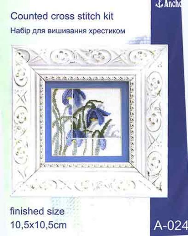 схема вышивки крестом подснежники