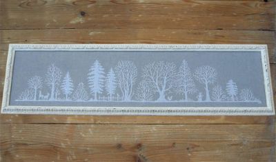 Вышивка крестом Зимние деревья