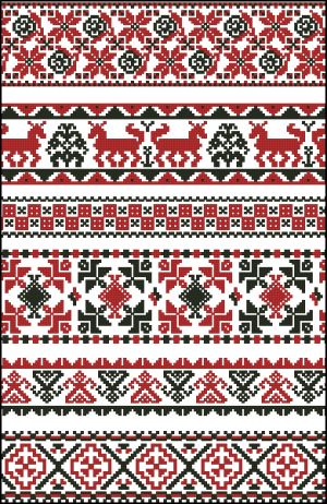 Орнамент украинский для рушника