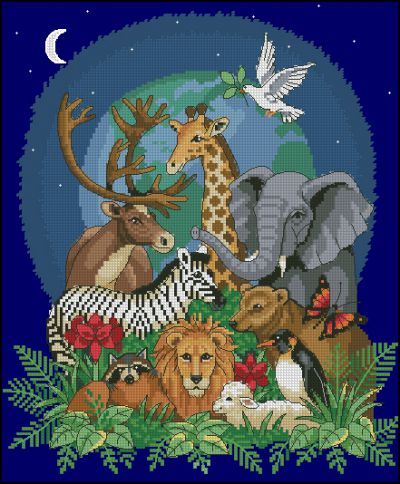 схема вышивки крестом мы делимся миром