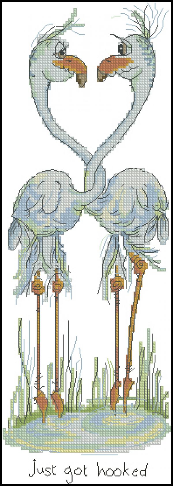 схема для вышивки крестом Просто зацепился
