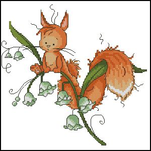 Белочка и ландыши