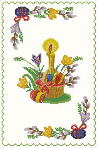 схема вышивки крестом пасхальная дорожка - е