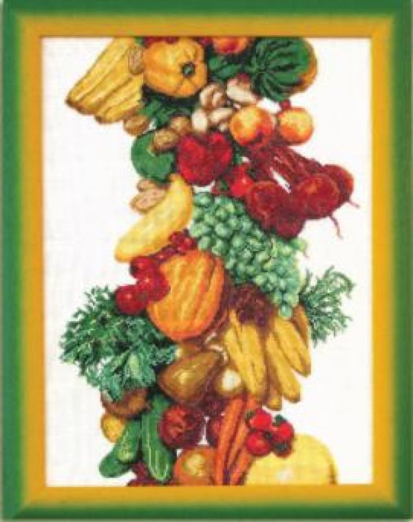 схема вышивки крестом фруктово-овощное ассорти