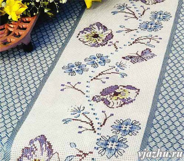Вышивка крестом Цветочные бордюры2