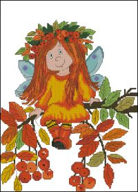 Вышивка крестом Фея осени