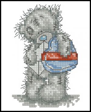 Вышивка крестом Коробка конфет от Тедди