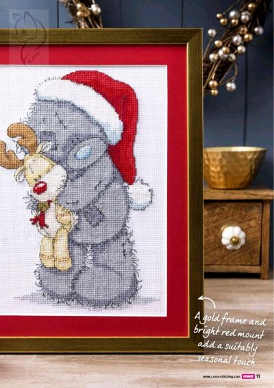 Вышивка крестом Тедди с олененком