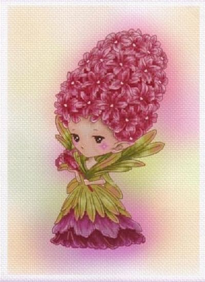 Вышивка крестом Эльфийка-гиацинт