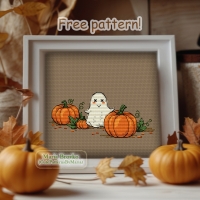 Вышивка крестом Хэллоуинские тыквы