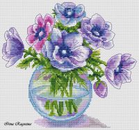 Вышивка крестом Анемоны