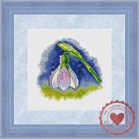 Вышивка крестом Подснежник