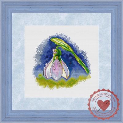Вышивка крестом Подснежник