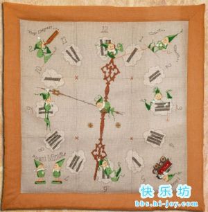 Новогодние часы с эльфами