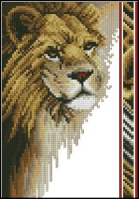 схема вышивки крестом лев в живой природе