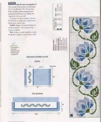Вышивка крестом Голубой вьюнок