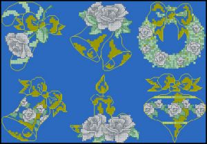 схема вышивки крестом золотые игрушки