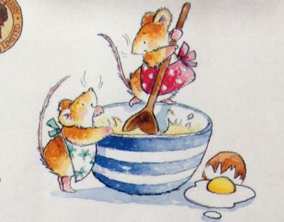 схема вышивки крестом мышки поварята