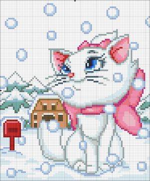 Вышивка крестом Кошечка