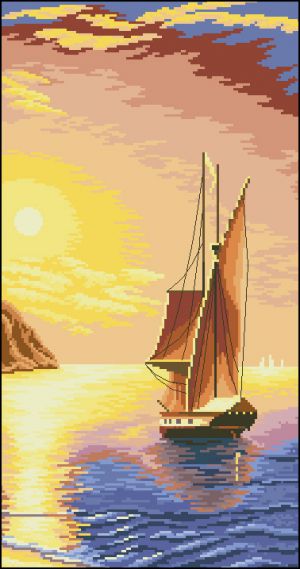 Закат на море