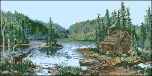 Вышивка крестом Охотничий домик