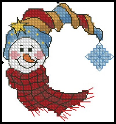 Вышивка крестом Снежная луна