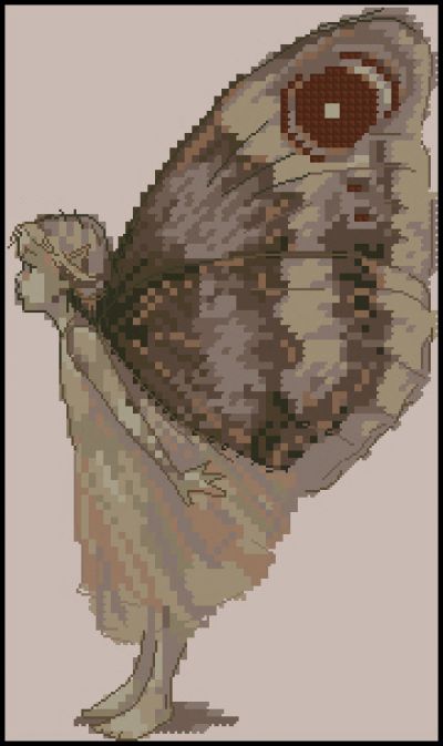 Вышивка крестом Фея бабочка