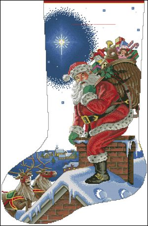 Санта с подарками