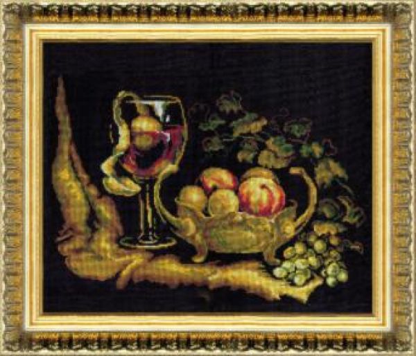 схема вышивки крестом натюрморт с фруктами от чаривной мыти