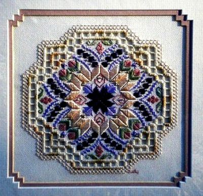Вышивка крестом Хардангер - розетка