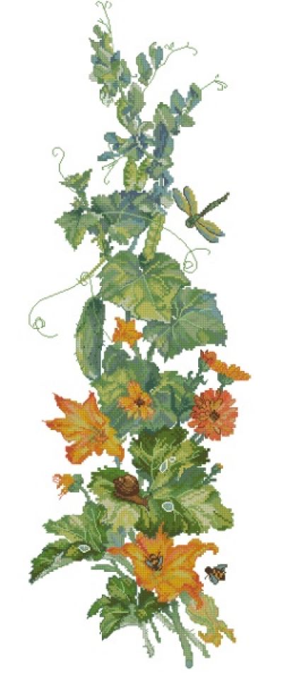 Вышивка крестом Летняя композиция