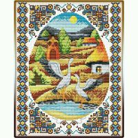 схема для вышивки крестом На заливных лугах