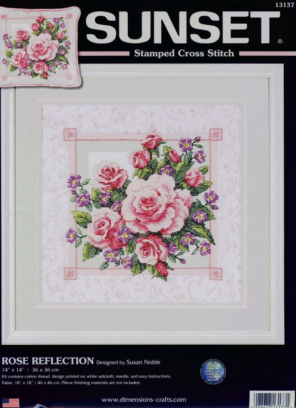 Вышивка крестом Отражение розы