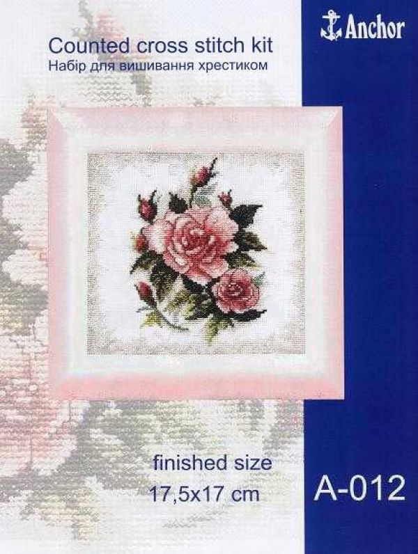 схема вышивки крестом розовые розы
